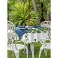 thumbnail image 2 of Outdoor Tablecloth with Umbrella Hole and Zipper, St Patrick's Day Round Table Cloth 60 Inch Waterproof Tablecloth, Green Lucky Shamrock Wreath Spring Vintage Picnic Table Cover for Patio Camping, 2 of 7