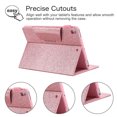 thumbnail image 3 of iPad 10.2" Case, iPad 7th Generation Case, Allytech Glitter Shockproof PU Leather Premium PU Leather Document Pocket Auto Sleep Wake Multi Angle Stand Protection Cover for Apple iPad 10.2",Rosegold, 3 of 8