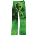 thumbnail image 2 of Collections Etc Brief Insanity UFO Alien Elastic Waistband Lounge Pants, 2 of 3