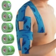 thumbnail image 5 of Naiovety 1 unidad de cinta de kinesiología, vendaje muscular, algodón deportivo, tensión adhesiva elástica Gimnasios en casa Verde claro 3.8 cm * 5 m, 5 of 5