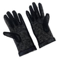 thumbnail image 2 of Guantes de novia para mujer Macarena Accesorios de disfraces de moda para niñas Longitud de muñeca formal Guantes de encaje negro, 2 of 8