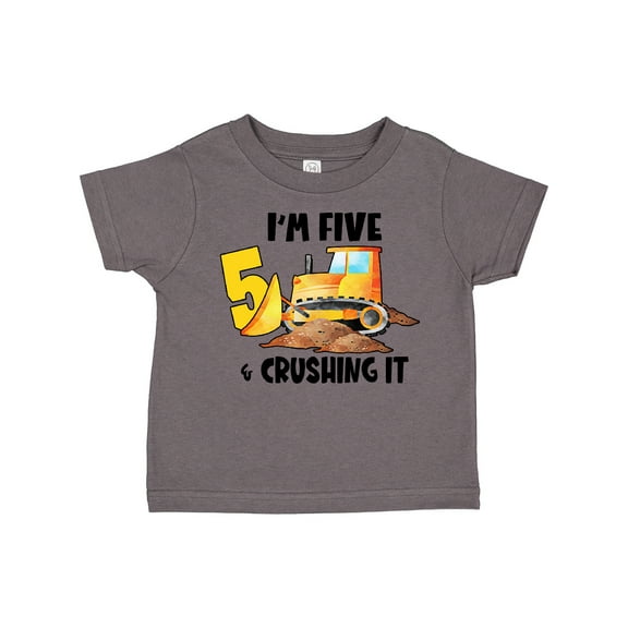 Inktastic I'm 5 and Crushing It Construction 5th Birthday Boys or Girls Toddler T-Shirt