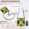 thumbnail image 7 of LedBack Jamaica Flag Print Leather Crossbody Handbag Satchel Bag with Adjustable Strap, Hobo Purse Shoulder Handbag with Multi Pockets for Travel Shopping Work, Green, 7 of 7