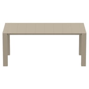 Siesta ISP774-DVR 70 - 86 in. Vegas Dining Extendable Table Dove Gray