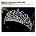 thumbnail image 4 of Toyvian Women Wedding Headpieces Sky-blue Zinc Alloy Crown 1Pcs, 4 of 5