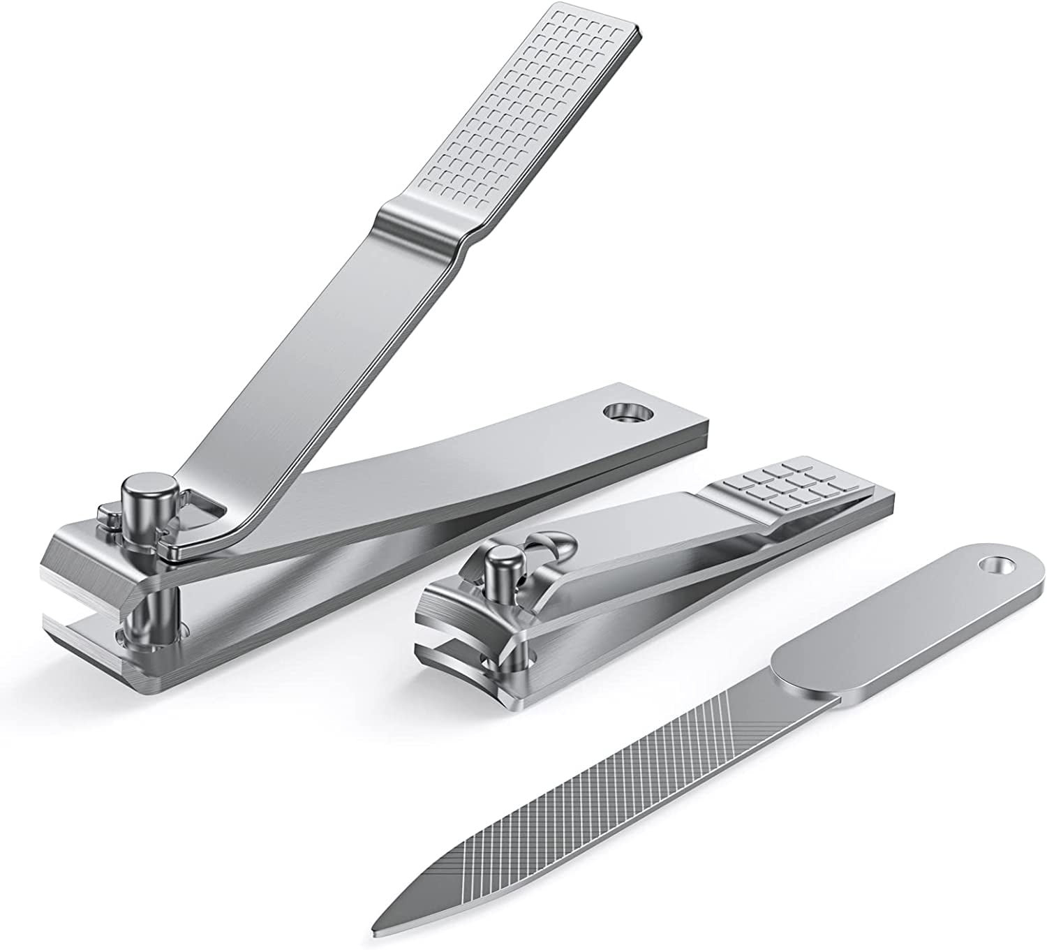 Genwiss Nail Clippers Set,2 Pack Stainless Steel Ingrown Toenail Tool