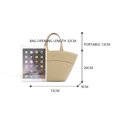thumbnail image 5 of Bolso de mano de piel auténtica para mujer con diseño de nicho, bolso de mano de lujo para mujer con compartimento, bolso de mano y cartera de moda clásica, 5 of 5