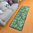 thumbnail image 3 of SKYSONIC 2X6 Feet Summer Tropical Leaf Runner Rug with Rubber Backing, Watercolor Palm Leaves Non Slip Entryway Rug Runner Washable Soft Area Rug Carpet for Hallway Bedroom Kitchen Decor, 3 of 6