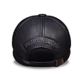 thumbnail image 4 of Plain Baseball Cap, Men Structured PU Classic Baseball Cap Hat,Winter for Elderly Father ,Soft Feel, 4 of 5
