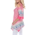 thumbnail image 4 of White Mark Women's Cold Shoulder Tunic Top, 4 of 4