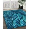 thumbnail image 3 of Ahgly Company Machine Washable Indoor Rectangle Transitional Deep Sky Blue Area Rugs, 5' x 7', 3 of 7