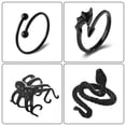 thumbnail image 3 of OUSITAID 16pcs Vintage Open Rings Set Gothic Knuckle Stacking Ring Adjustable Cat Snake Ring Low Allergic Alloy Finger Rings Anti-Rust and Anti-Oxidation Boho Ring for Men Women Girls, 3 of 7