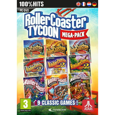 Atari Rollercoaster Tycoon Mega-Pack 9 PC Games (Best Pc Games Available Now)