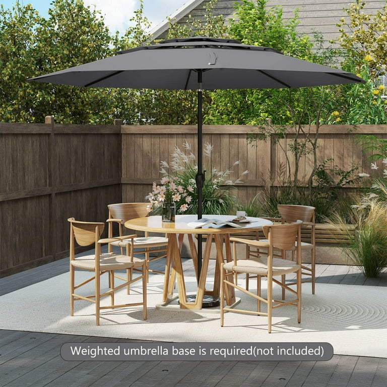 10 ft outdoor patio cantilever offset umbrella Elm 10 ft. Outdoor / Patio Cantilever Hanging Umbrella