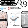 thumbnail image 4 of Princess and Castle Pink Pattern Insulated Lunch Bag with Shoulder Strap and Bottle Holder,Bento School Lunch Bag Box,11x9.5x3.5 Inches, 4 of 5