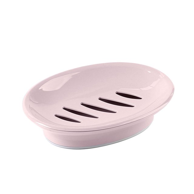 JINESXIAO Artículos en liquidación Ofertas de hoy Jabonera ovalada de plástico para inodoro Jabonera simple con doble compartimento para desagüe Jabonera facial para baño