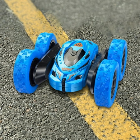Gqtwoy Double Sided Stunt Flipping Car Remote Control Car 360 Degree Rotating Wireless Stunt Car Rechargeable High-Torque Motor LED Lights Suitable for Indoor and Outdoor Fun