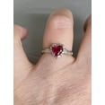 thumbnail image 2 of 2.10Ct Heart Cut Lab Created Red Ruby Women's Wedding Ring 14K Yellow Gold Plated, 2 of 3