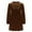Brown, variant on Womens A-Line Velvet Lace Overall Pleated Babydoll Mini Dress Casual Scallop Neck Flared Swing Dress