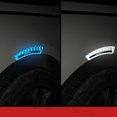 thumbnail image 2 of Pegatina reflectante para coche, pegatina de advertencia para cejas con rueda engrosada, tira anticolisión luminosa, cubre arañazos, guardabarros, pegamento que gotea, pegatina para coche, 2 of 6
