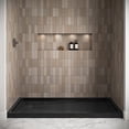 thumbnail image 2 of Streamline GB-2617-472-BL 72 in. x 36 in. Alcove Acrylic Shower Base in Glossy Black With Left Drain, Drain Included, 2 of 4