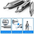 thumbnail image 4 of Juego de 7 brocas de centrado de 60 grados, kit de brocas de centrado, herramientas de avellanado para torno de metal, 4 of 5