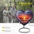 thumbnail image 3 of MUKTIVE Music Keepsake Cremation Urns for Ashes Adult Male, Heart Urn for Ashes for Woman Funeral, Sunset Burial Urns, Beautiful Handmade Ocean Blue Urn for Female (1 Large & 4 Keepsake), 3 of 7