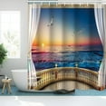 thumbnail image 2 of Offres de Liquidation Rideau de Douche Paysage Naturel Rideau de Douche Rideau de Séparation de Salle de Bain Rideau de Porte en Polyester Imperméable Ensemble de Rideaux de Douche, 2 of 6