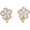 White flower, variant on Fashion Cute Small Clover Bowknot Flower Cartoon Clip on Earrings Non Piercing for Women Charm Ear Clip