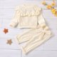 thumbnail image 2 of Gibobby Conjunto de Bebé A Niño Recién Nacido bebé niños niñas algodón sólido otoño manga larga pantalones pulóver sudadera conjunto ropa(Blanco,0-6 Meses), 2 of 4