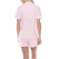 thumbnail image 3 of White Mark Women's Short Sleeve Pajama Set, 3 of 5