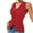 Red, variant on VerPetridure Women's Summer Vest Tops V Neck Button Down Tank Tops Sleeveless Going Out Crop Tops Cute Business Casual Shirt