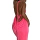 thumbnail image 4 of VISgogo Vestido ajustado con espalda abierta para mujer, falda cruzada sin mangas con cuello halter de color liso, verde/azul/rosa VISgogo moda, 4 of 9