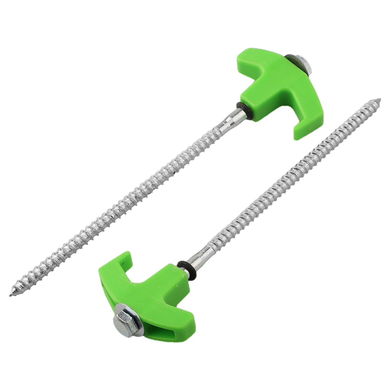 Tent Stake Anchoring Camping Heavy-Duty Outdoor Screw-In Tent Stakes New Green 24+1