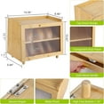 thumbnail image 3 of M optimized Double Layer Large Bread Box for Kitchen Counter, Large Capacity Bread Storage Container Farmhouse Bread Box with Window Bread Holder, 15.35"x 9.84"x 12.71", 3 of 7