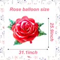 thumbnail image 2 of Globos Woduntes Red Rose 3D de 79 cm para el Día de San Valentín x2, 2 of 7