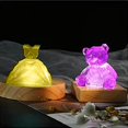 thumbnail image 4 of Base de Lampe LED 3D de Nuit Base de Lampe LED USB Luminosité Réglable Support de Lumière Base en Bois, 4 of 7