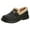 Black, variant on Winter Loafers for Women Fashion Metal Chain Qulited Fuzzy Slip on Shoes Comfy Casual Walking Shoes Booties Khaki Size 8