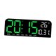 thumbnail image 2 of Reloj digital grande LED con fecha, semana, temperatura, montaje en pared, temporizador enorme, Verde, 2 of 9