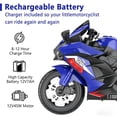 thumbnail image 3 of Zogymoz 12V Electric Motorcycle for Kids, Powered Ride on Motorcycle with LED Lights, Bluetooth Music, 3 of 8