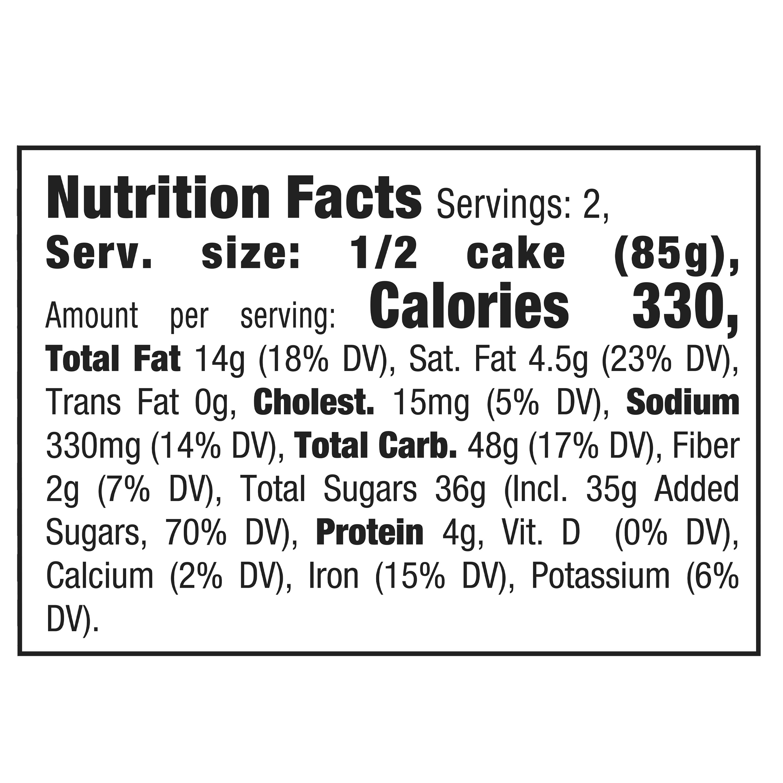 Freshness Guaranteed Chocolate Cake Square with Chocolate Icing, 6oz (Refrigerated Cakes)
