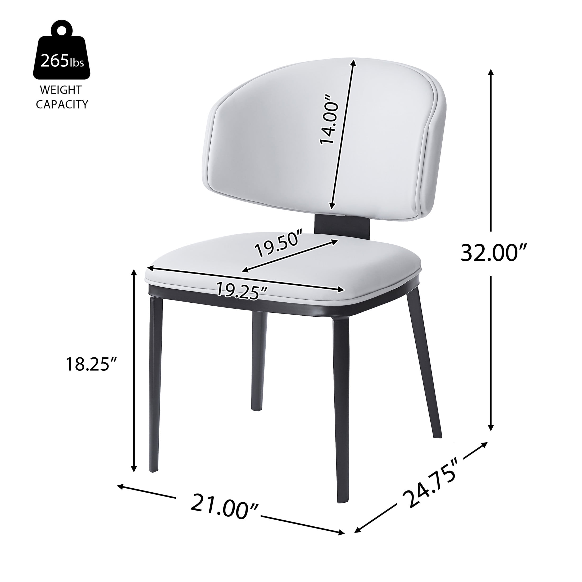 Christopher Knight Home 5-Piece Dining Set with Rectangular Table and PU Upholstered Chairs, Metal Frame, White