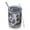 White and Black, variant on 12oz Tumblers Pink and Purple Of Leopard Print Vacuum Insulated Stainless Steel Travel Tumbler Cups Mug with Lid and Straw for Beer,Coffee,Beverages with Cleaning Brush for Cold & Hot Drinks