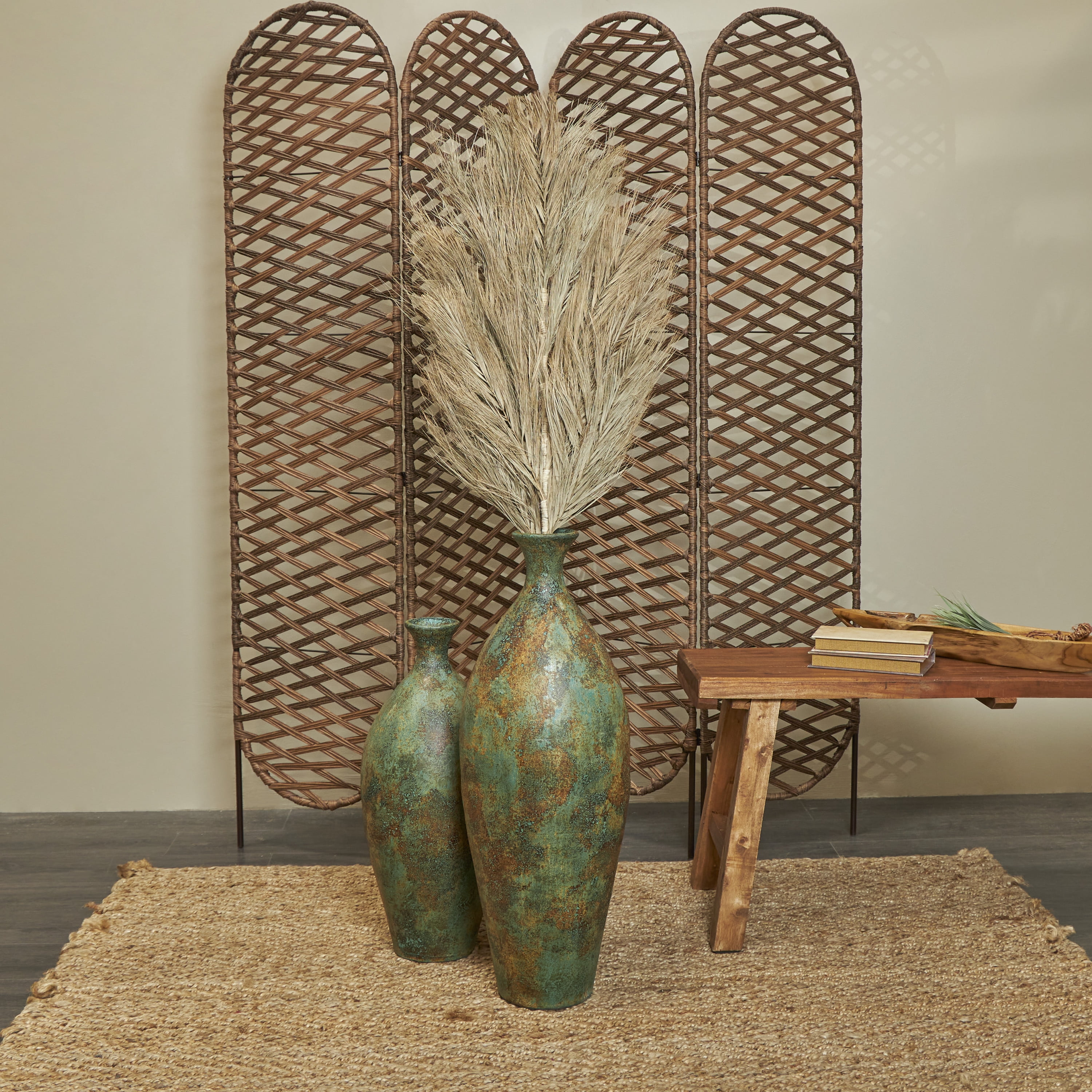 59" Tall Dried Plant Natural Foliage Palm Leaf Bouquet, by DecMode