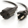 C2G 53410 18 AWG Outlet Saver Power Extension Cord - NEMA 5-15P to NEMA 5-15R, TAA Compliant, Black (25 Feet, 7.62 Meters)