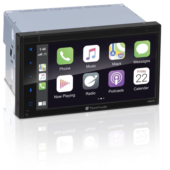 Planet Audio P9900CPA Double DIN Bluetooth Car Stereo with Apple Carplay and Android Auto, 6.75 Inch, Touchscreen Car Radio Head Unit, AM/FM Receiver