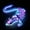 Noctilucent Blue, variant on 3D Printed Cherry Blossom Crystal Dragon, 12 Inch Articulated & Magical Movable Dragon Model - Display, Collection, and Gift