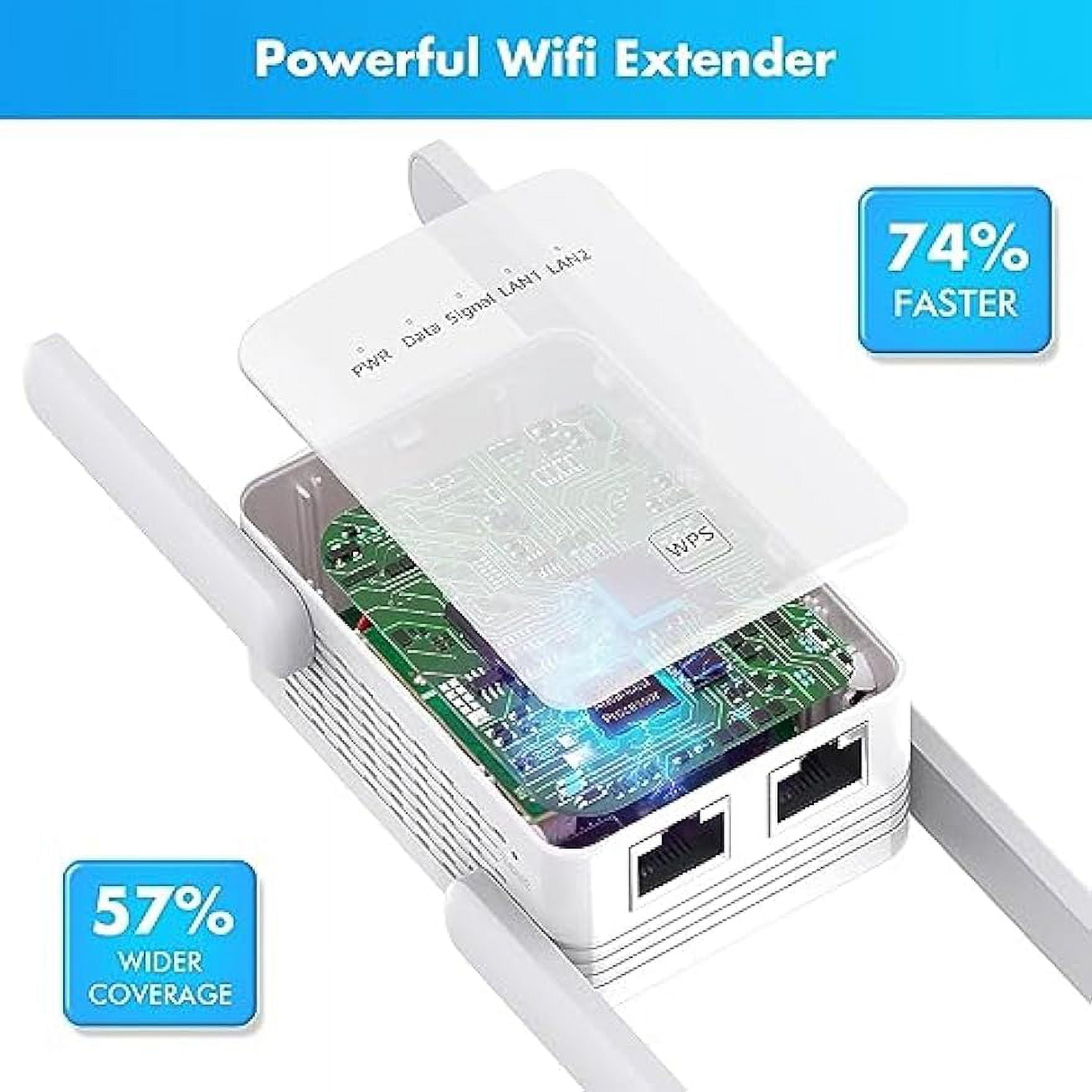 2023 WiFi Extender Signal Long Range Coverage to 10000+sq.ft and 53+  Devices, Internet Booster for Home, Wireless Internet Repeater 5 Modes,  1-Tap