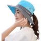 thumbnail image 1 of Sombrero de sol para mujer con coleta, protección UV, ala ancha y plegable para playa y pesca. Levamdar HMJM364-9, 1 of 6