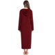 thumbnail image 4 of Bata ligera con capucha para mujer Bright Deer, bata de baño con cremallera, manga larga, de punto de algodón suave, camisón tipo kimono, bata de casa con cremallera, sudadera con capucha., 4 of 5